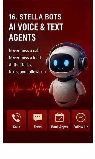 Stella Bots AI voice and text agent graphic