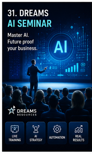 DREAMS AI Seminar live training and business AI education graphic