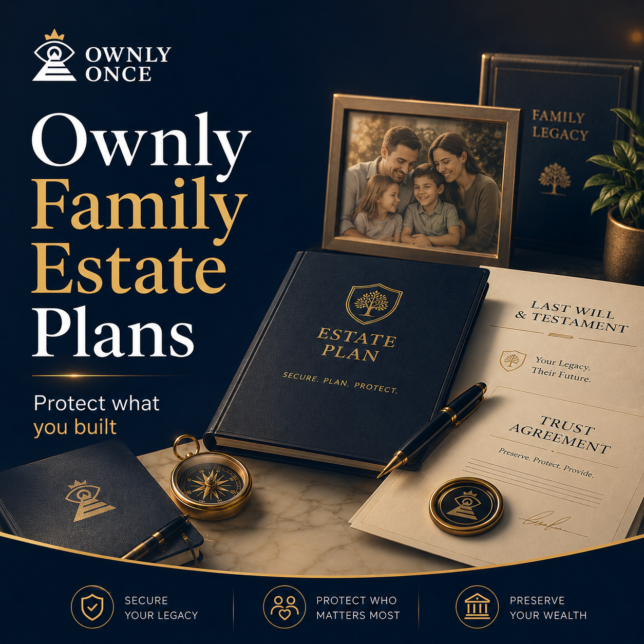Ownly Family Estate Plans estate planning and family protection graphic