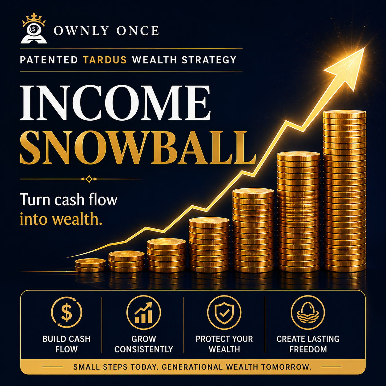 Patented Tardus Wealth Strategy — Income Snowball, turn cash flow into wealth